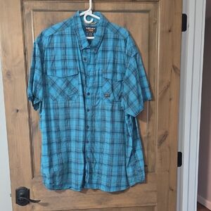 Ariat Men's Blue Plaid Casual Shirt